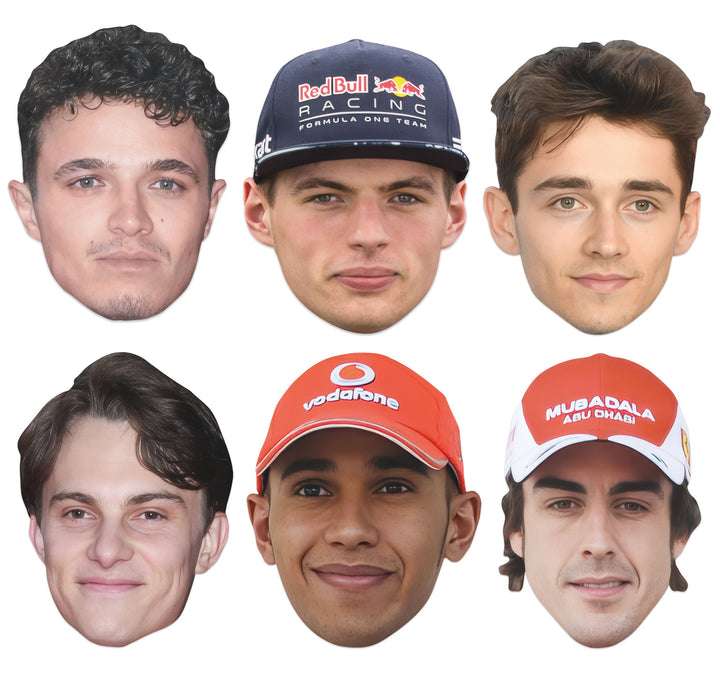 CMP22 Motor Racing Six Pack Includes :- Lando Norris, Max Verstappen, Charles LeClerc, Oscar Piastri, Lewis Hamilton & Fernando Alonso – product image 1