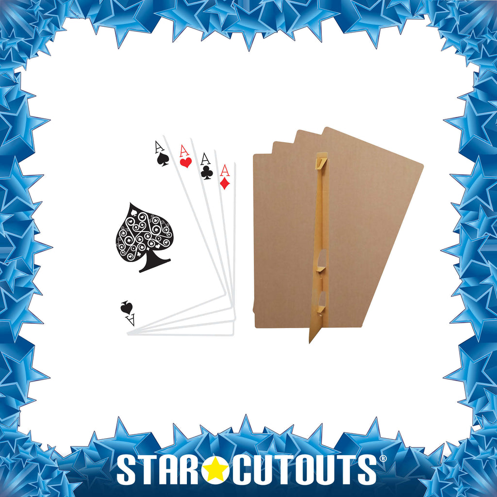 SC026 Hand of Playing Cards Cardboard Cut Out Height 152cm – product image 3