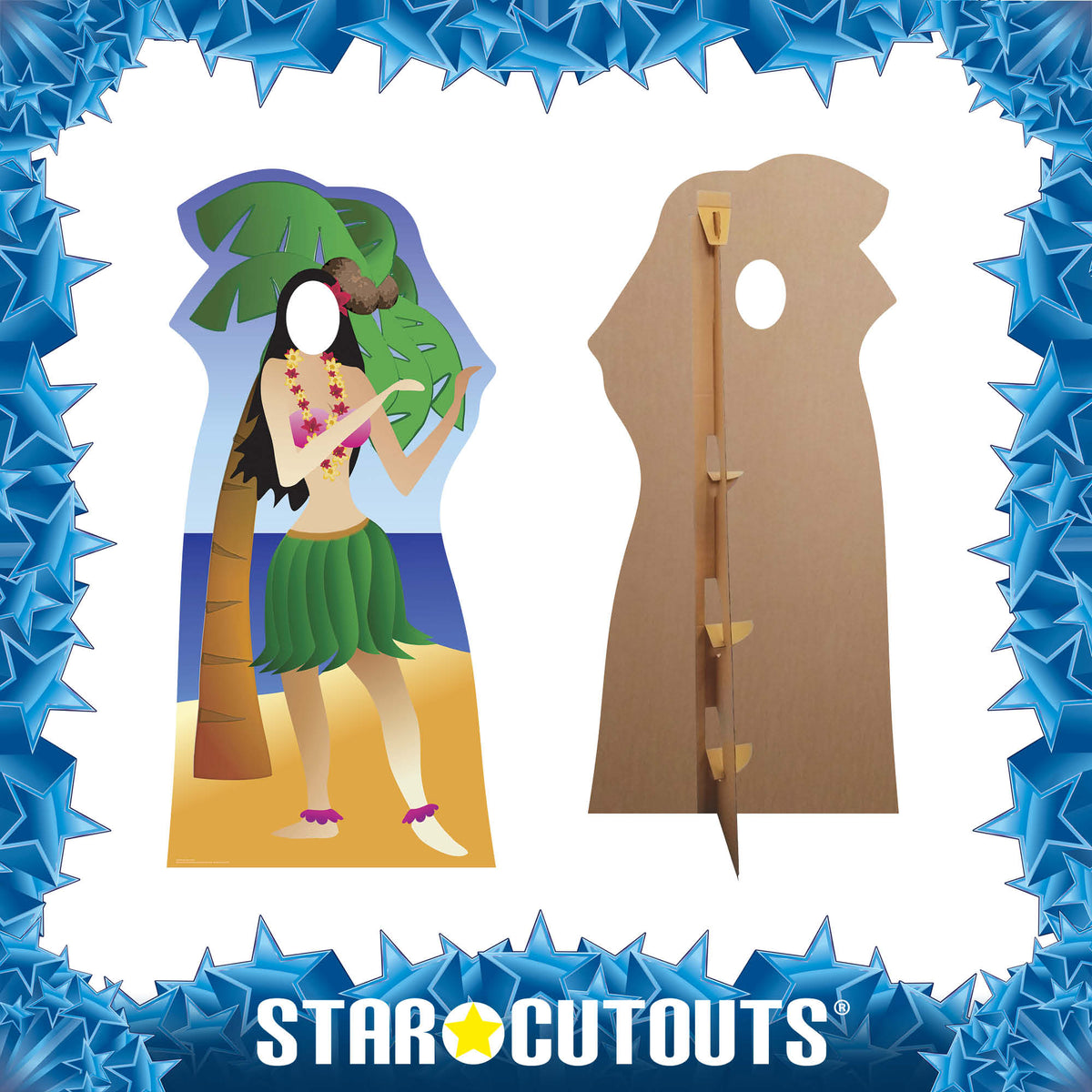 SC044 Hula Girl Stand-In Cardboard Cut Out Height 190cm – product image 4