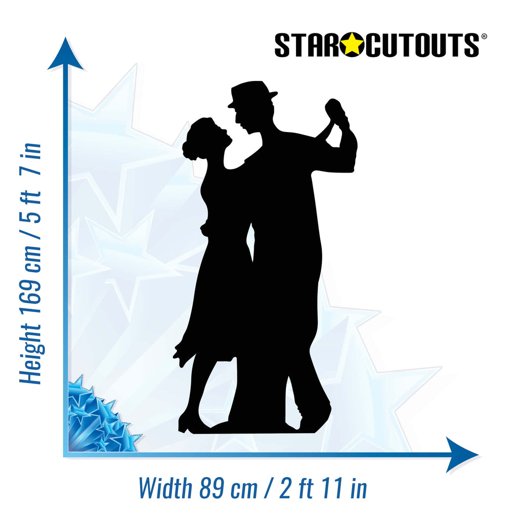 SC048 Salsa Dancer (Silhouette) Cardboard Cut Out Height 169cm – product image 2