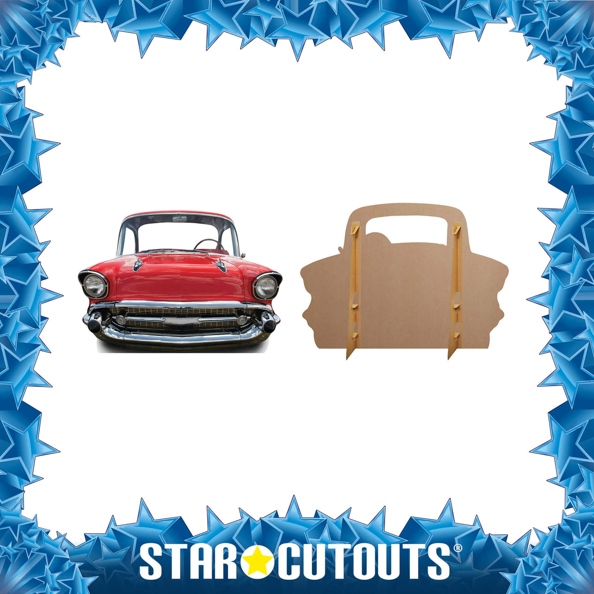 SC087 Red Car (SMALL) 'Stand-In' Cardboard Cut Out Height 105cm – product image 4
