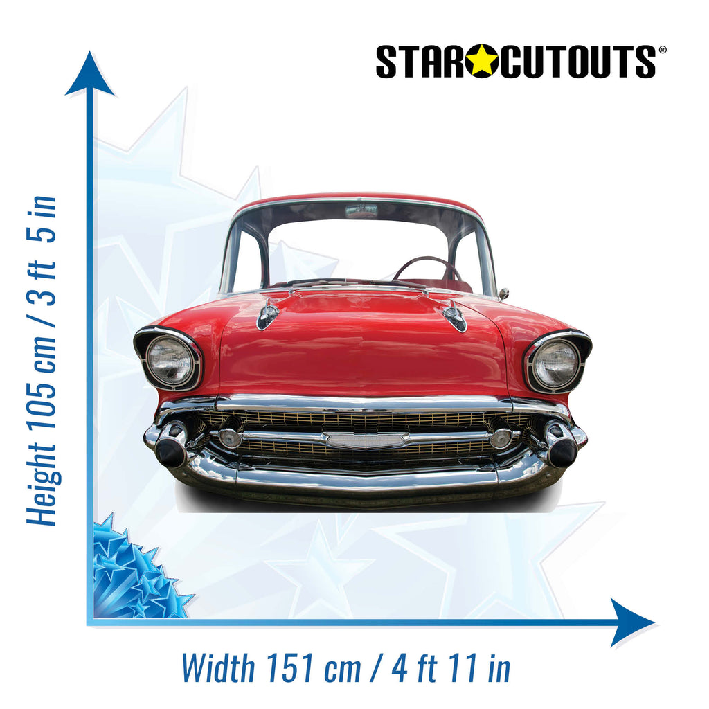 SC087 Red Car (SMALL) 'Stand-In' Cardboard Cut Out Height 105cm – product image 3