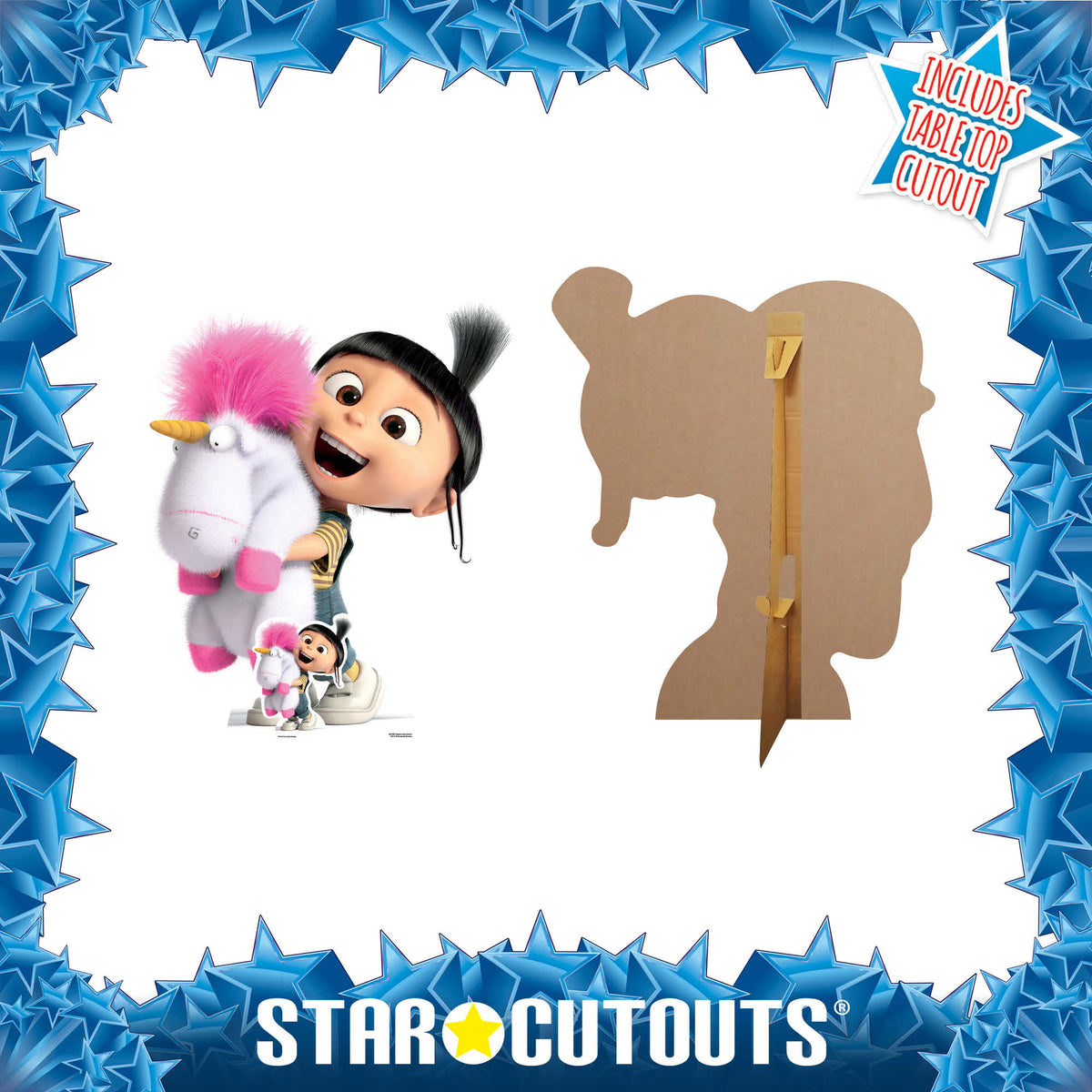 SC1037 Agnes and Fluffy Unicorn Cardboard Cut Out Height 118cm – product image 3