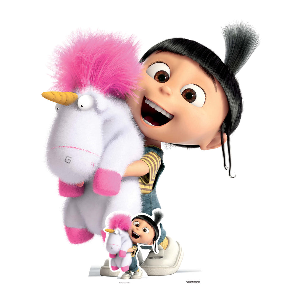SC1037 Agnes and Fluffy Unicorn Cardboard Cut Out Height 118cm – product image 1
