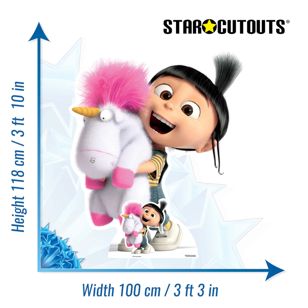 SC1037 Agnes and Fluffy Unicorn Cardboard Cut Out Height 118cm – product image 2
