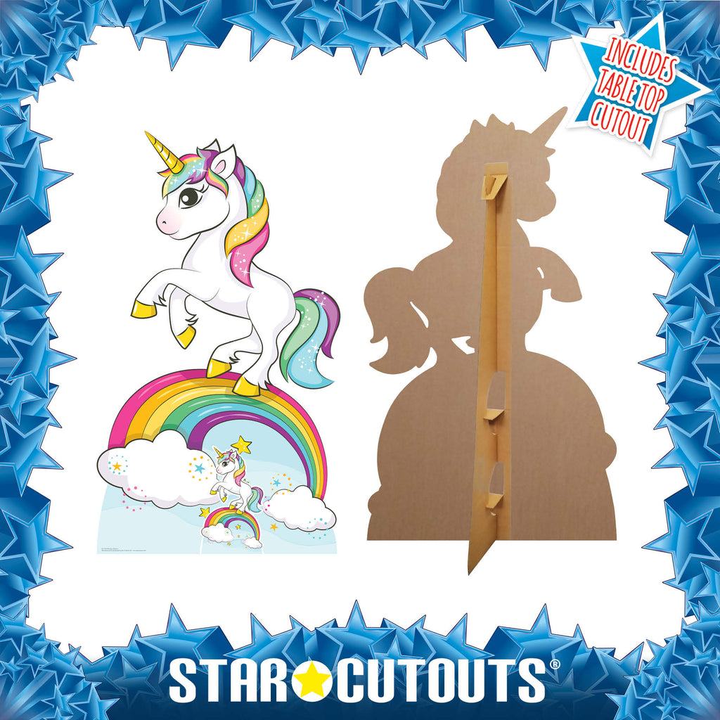 SC1153 Rainbow Unicorn Cardboard Cut Out Height 163cm – product image 4