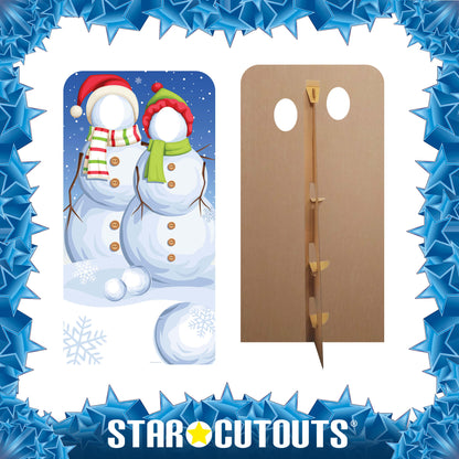 SC1157 Snowmen Stand-In Cardboard Cut Out Height 186cm