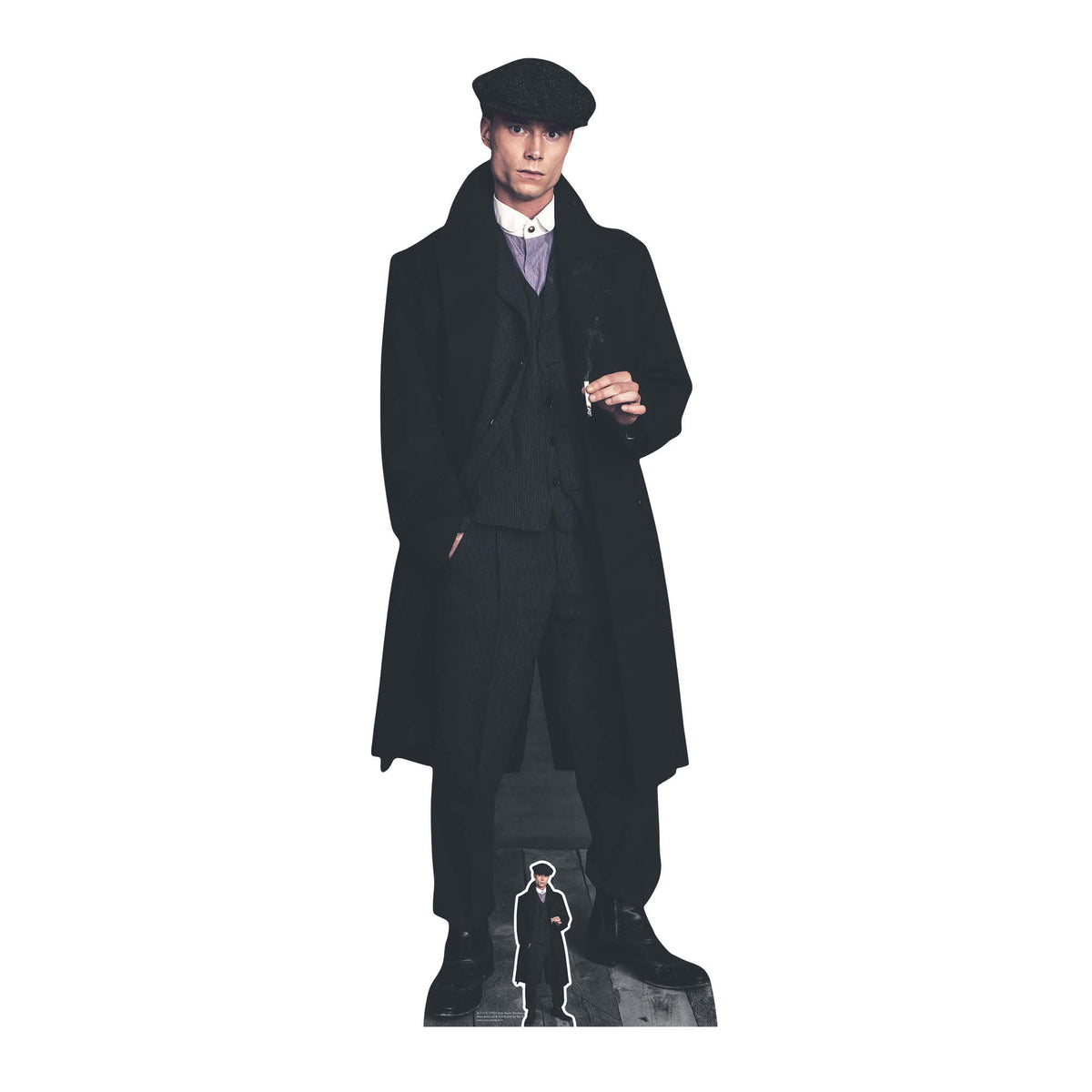 SC1175 1920's Style Peaky Blinders Gangster Smoking Cardboard Cut Out Height 185cm – product image 1