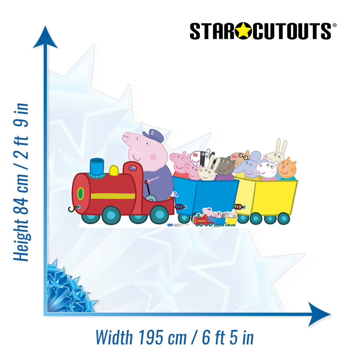 SC1242 Grandpa Pigs Train (Peppa Pig) Cardboard Cut Out Height 84cm – product image 2