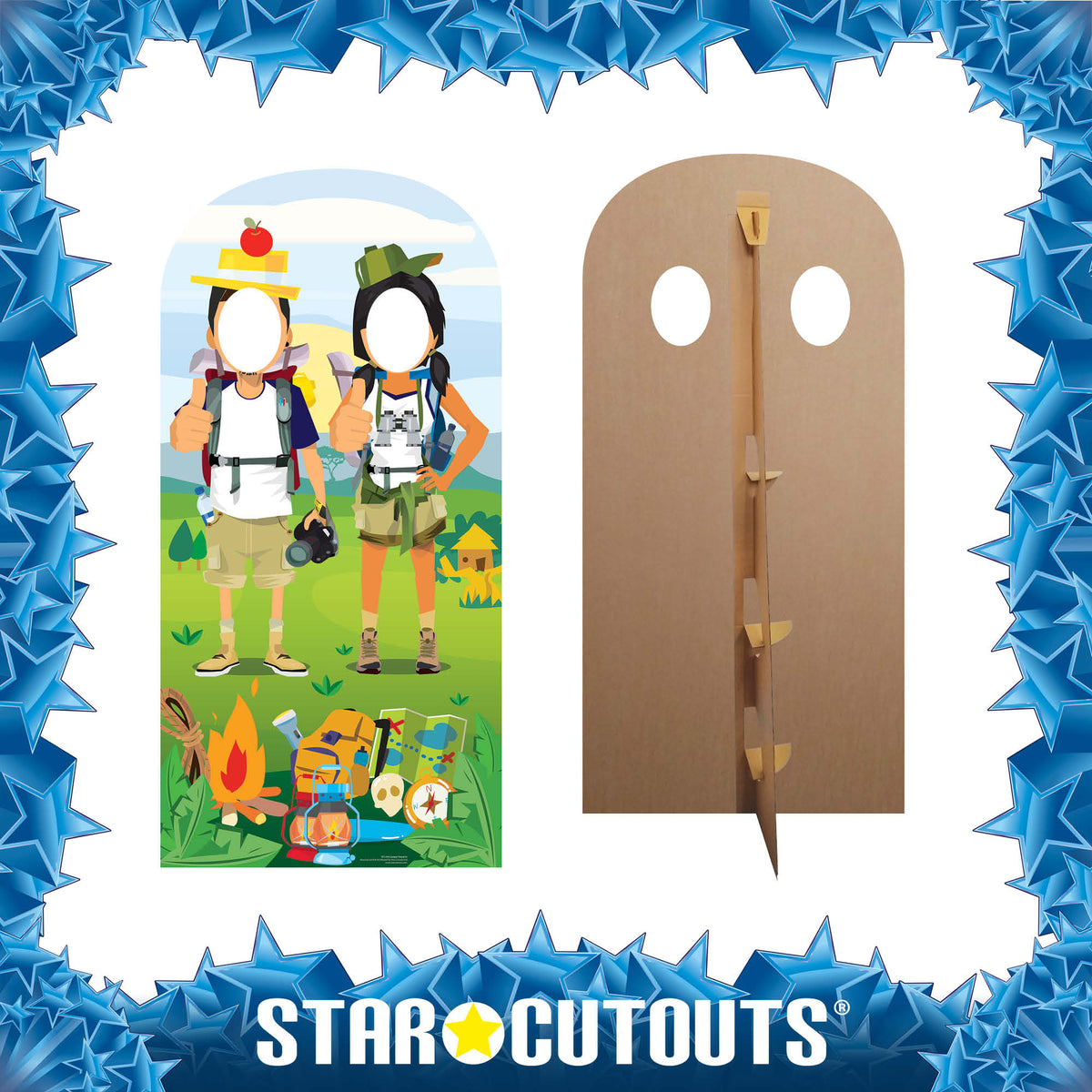 SC1294 Hiking Double Camp Site Stand-In Cardboard Cut Out Height 186cm – product image 6