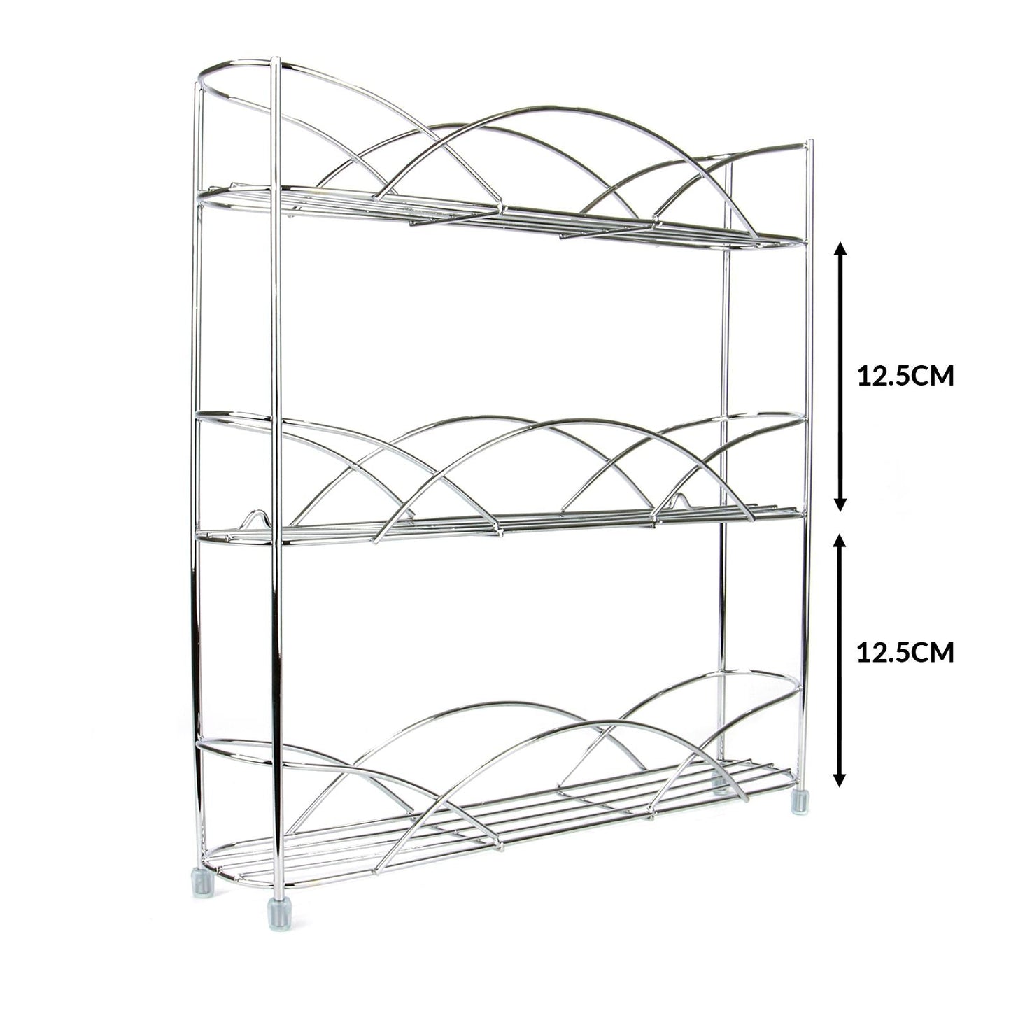3 Tier Herb & Spice Rack Chrome | M&W	