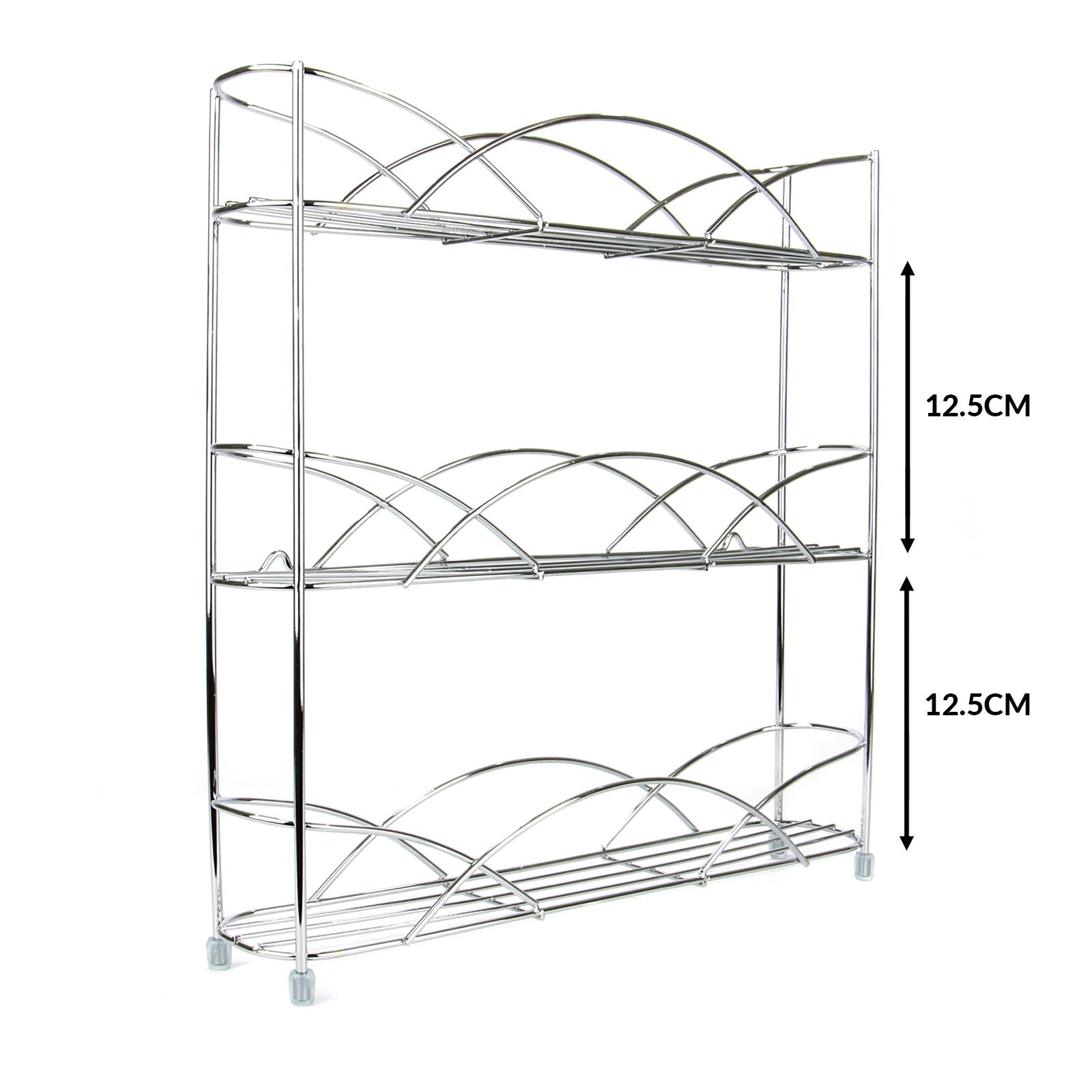 3 Tier Herb & Spice Rack Chrome | M&W	