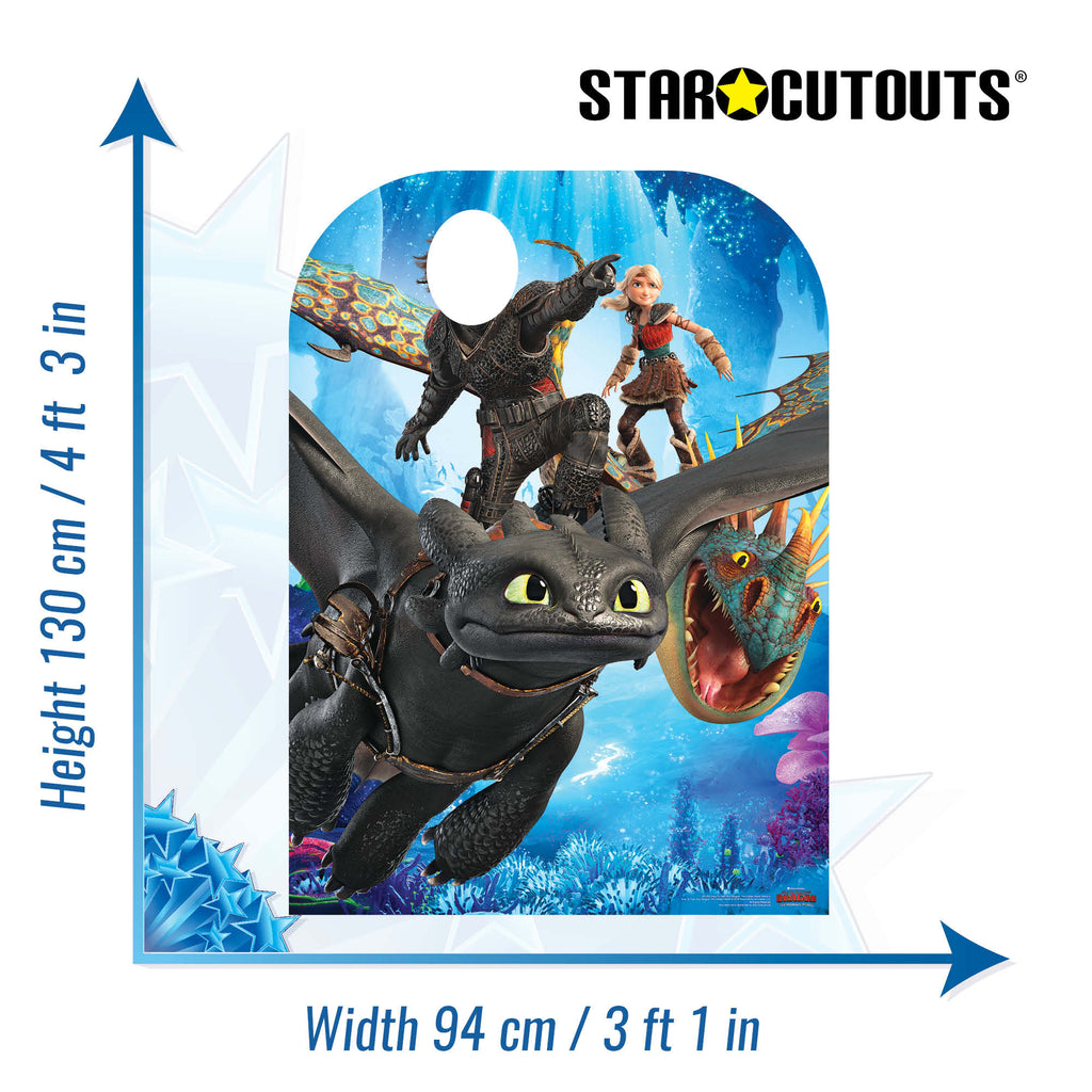 SC1301 How to Train Your Dragon 3 Stand-In Toothless Hiccup Stormfly Astrid Cardboard Cut Out Height 130cm – product image 3