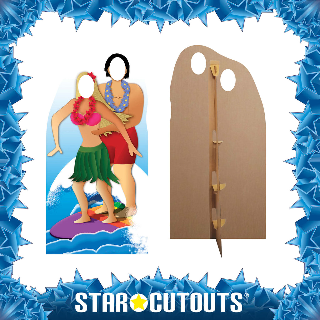 SC133 Surfer Couple Stand-In Cardboard Cut Out Height 186cm – product image 3