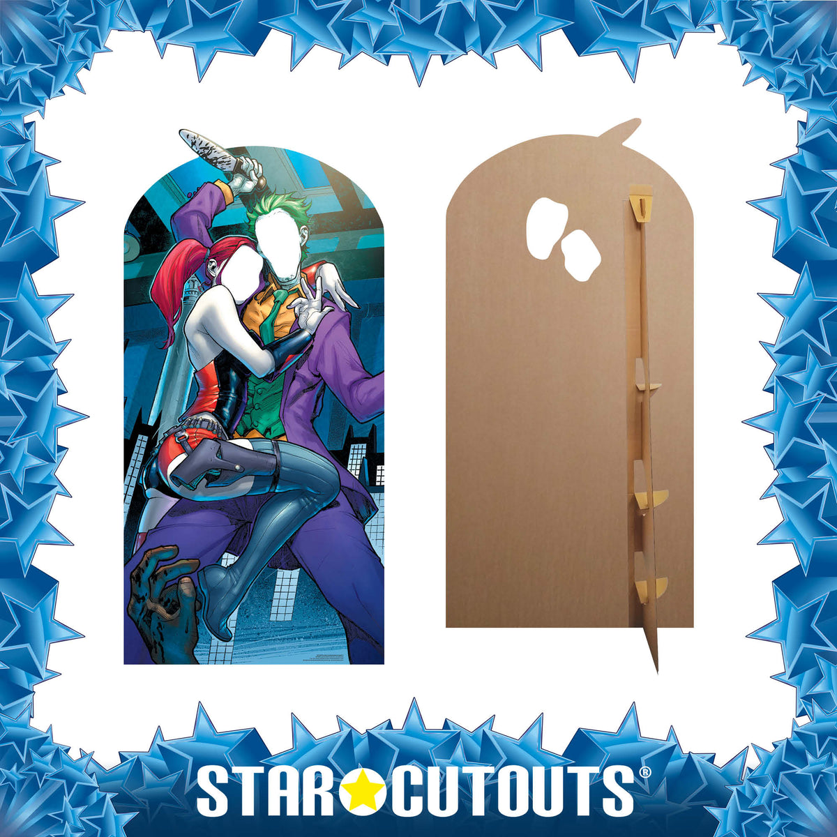 SC1346 Harley Quinn and The Joker Stand-In with Knife Cardboard Cut Out Height 192cm – product image 5