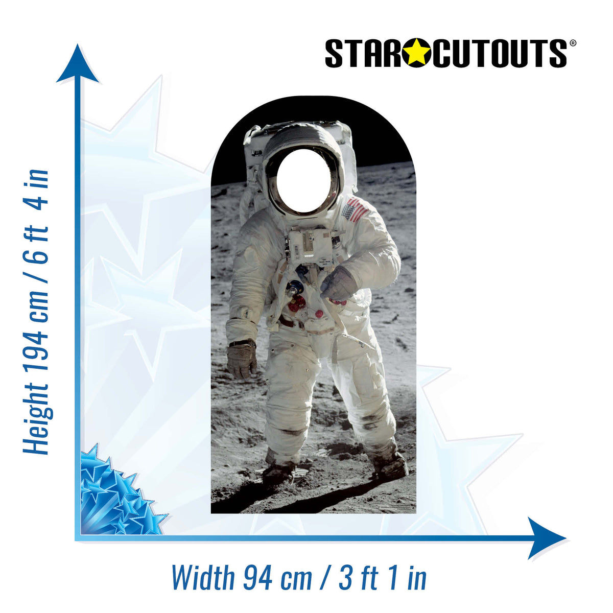 SC1347 Buzz Aldrin Stand-In (Classic) Cardboard Cut Out Height 194cm – product image 3