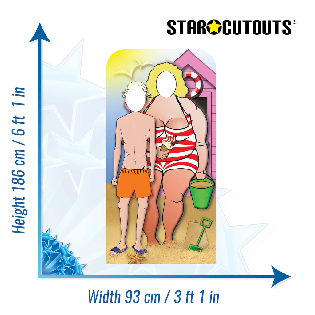 SC134 Sea Side Couple Stand-In Cardboard Cut Out Height 186cm – product image 4