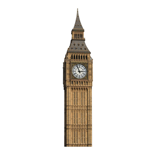 SC146 Big Ben Clock Cardboard Cut Out Height 185cm