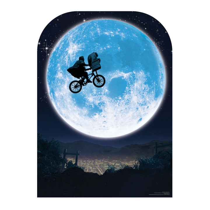 SC1573 E T Scene Setter 1980s Full Moon Bicycle Cardboard Cut Out Height 130cm – product image 1