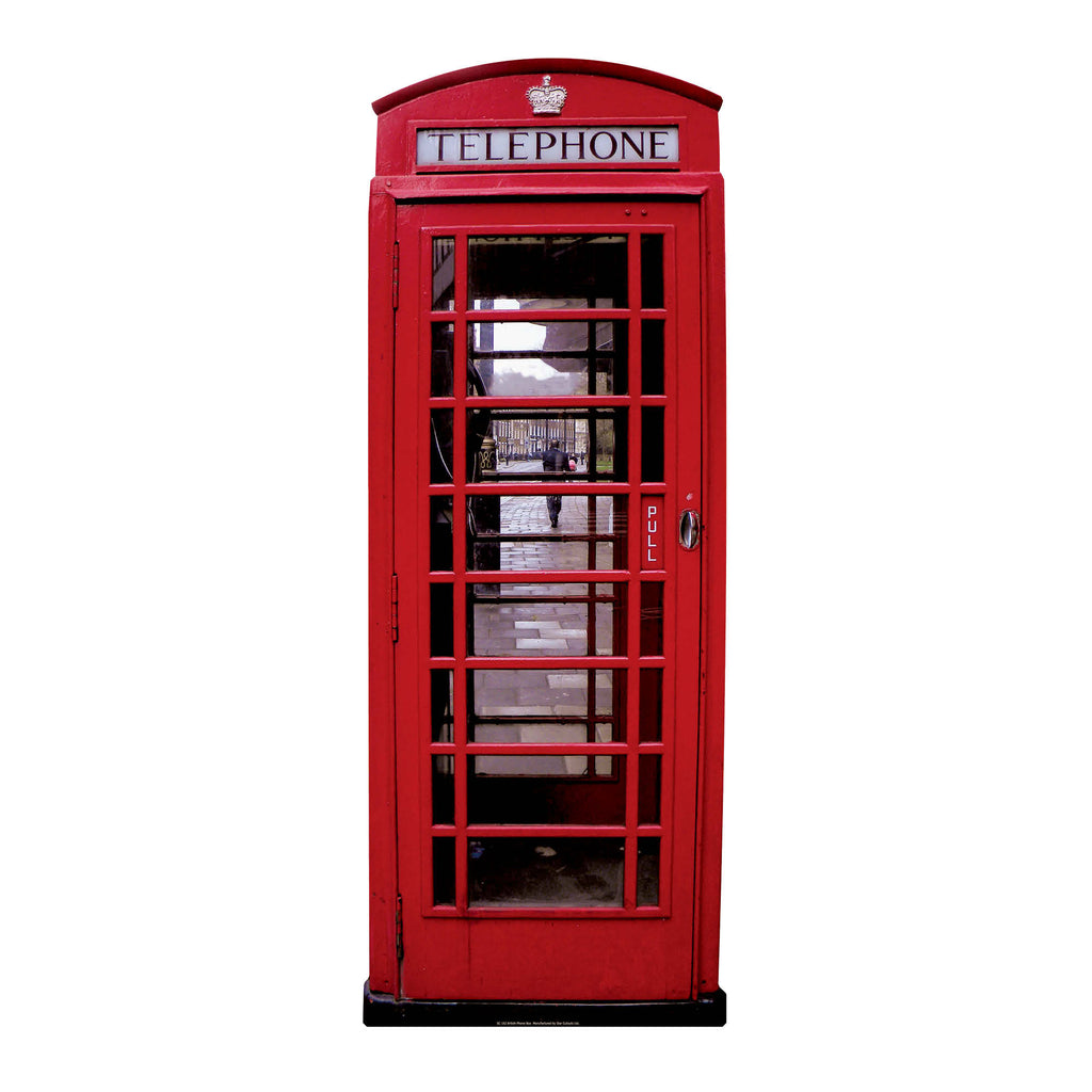 SC162 Red British Telephone Box Cardboard Cutout Height 191cm – product image 6
