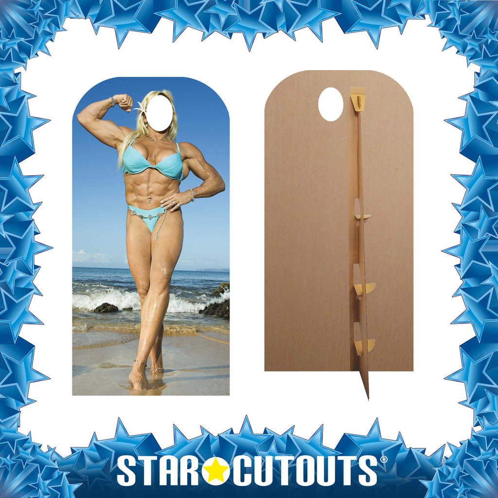 SC172 Muscle Woman Stand- In Cardboard Cut Out Height 186cm – product image 4