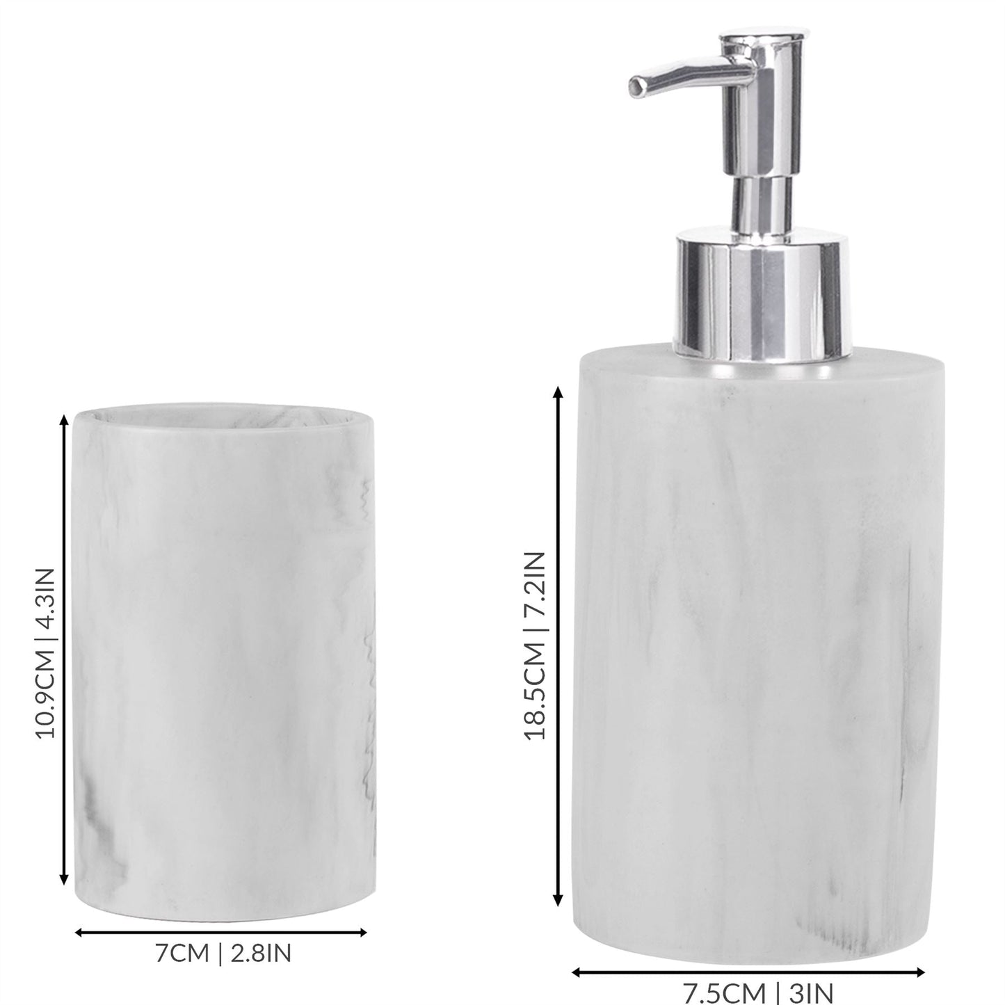 Resin Bathroom Set - 4 Piece | M&W	