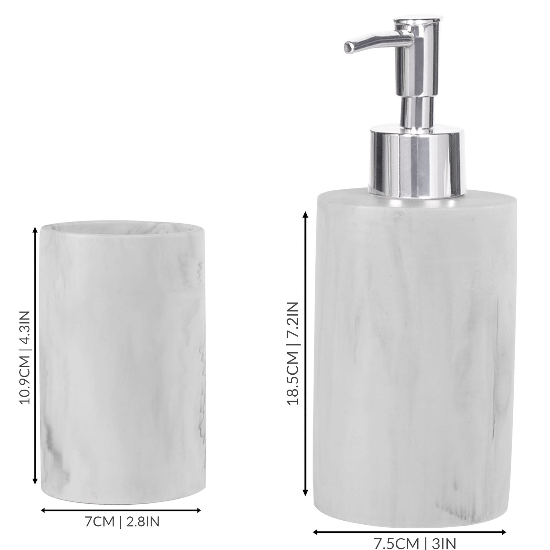 Resin Bathroom Set - 4 Piece | M&W	