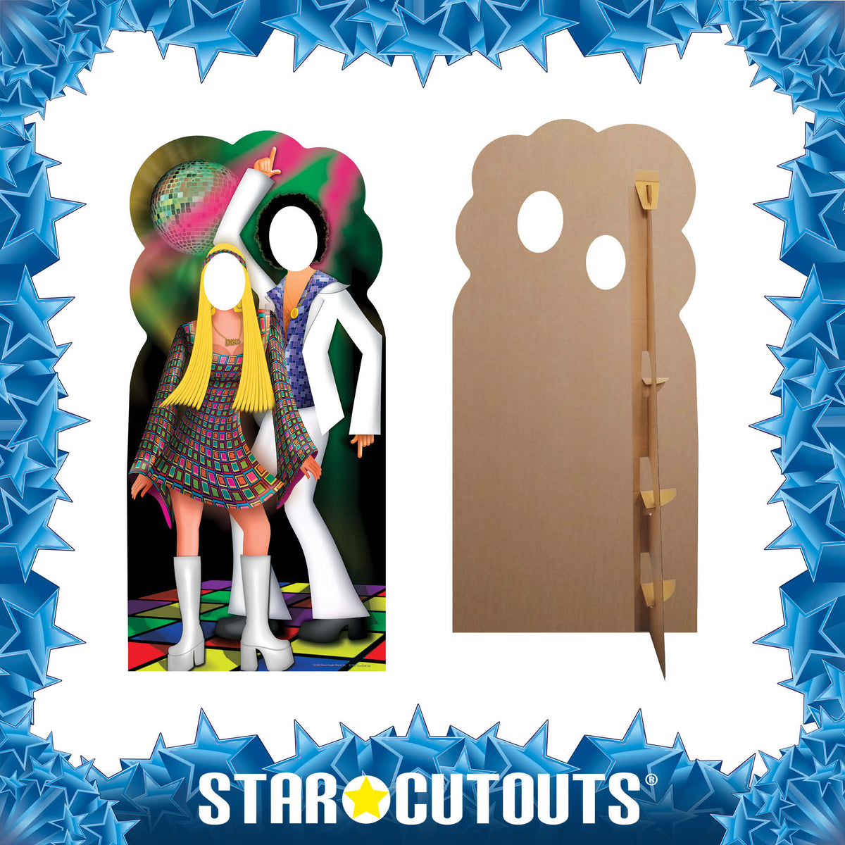 SC190 Disco Couple Stand- In Cardboard Cut Out Height 190cm – product image 4