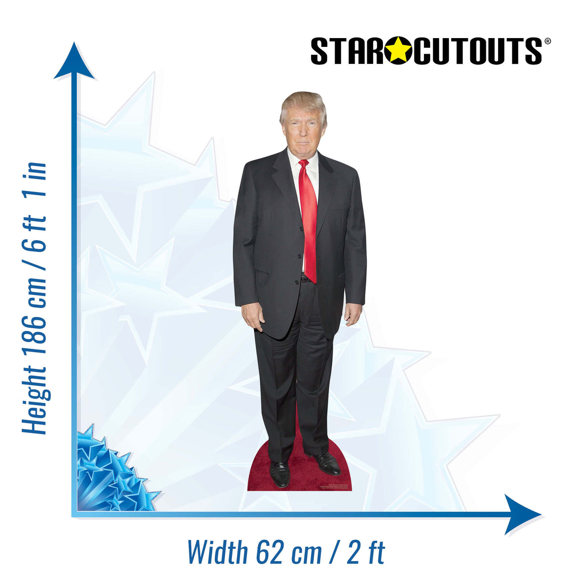SC1951 Donald Trump (Red Carpet) Cardboard Cut Out Height 186cm – product image 2