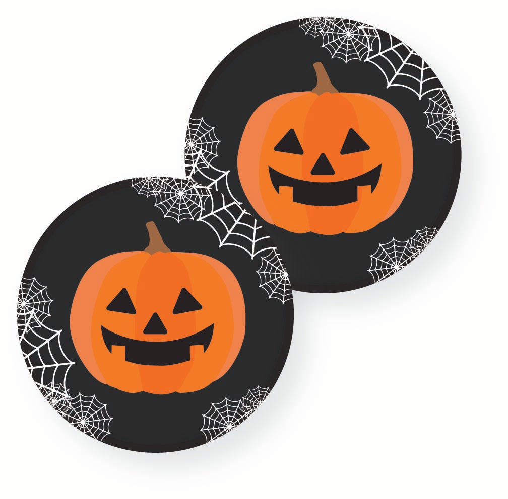 Spooky Spectacles Pumpkin Plates - 23cm (8pk)