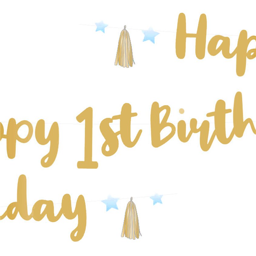 1st Birthday Blue Letter Banner - 1.8m – product image 4