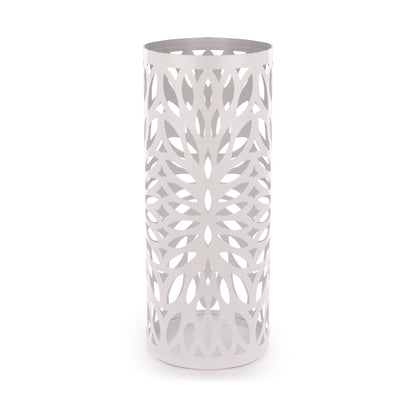 Round Metal Umbrella Stand in White | M&W	