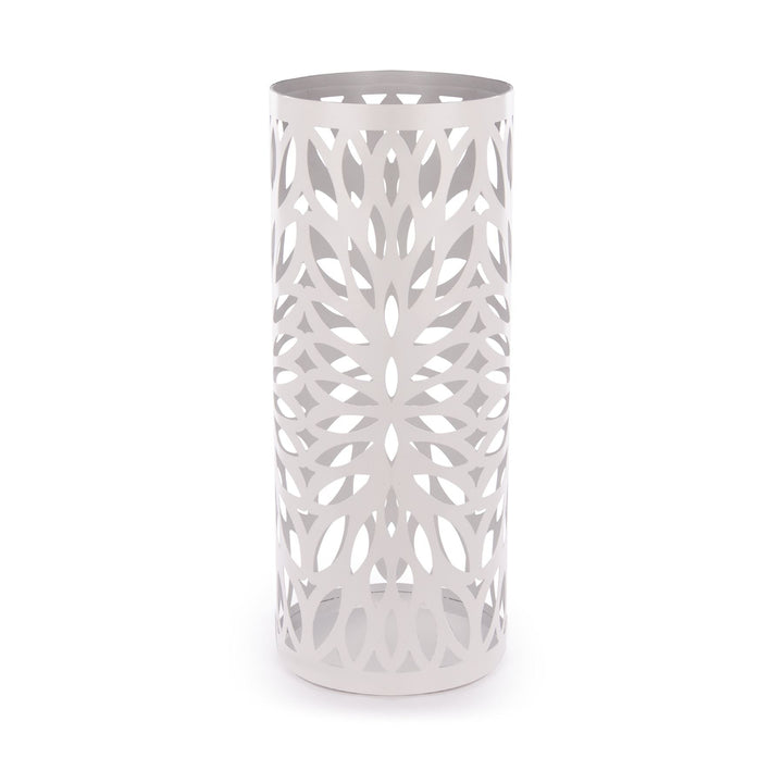 Round Metal Umbrella Stand in White | M&W	