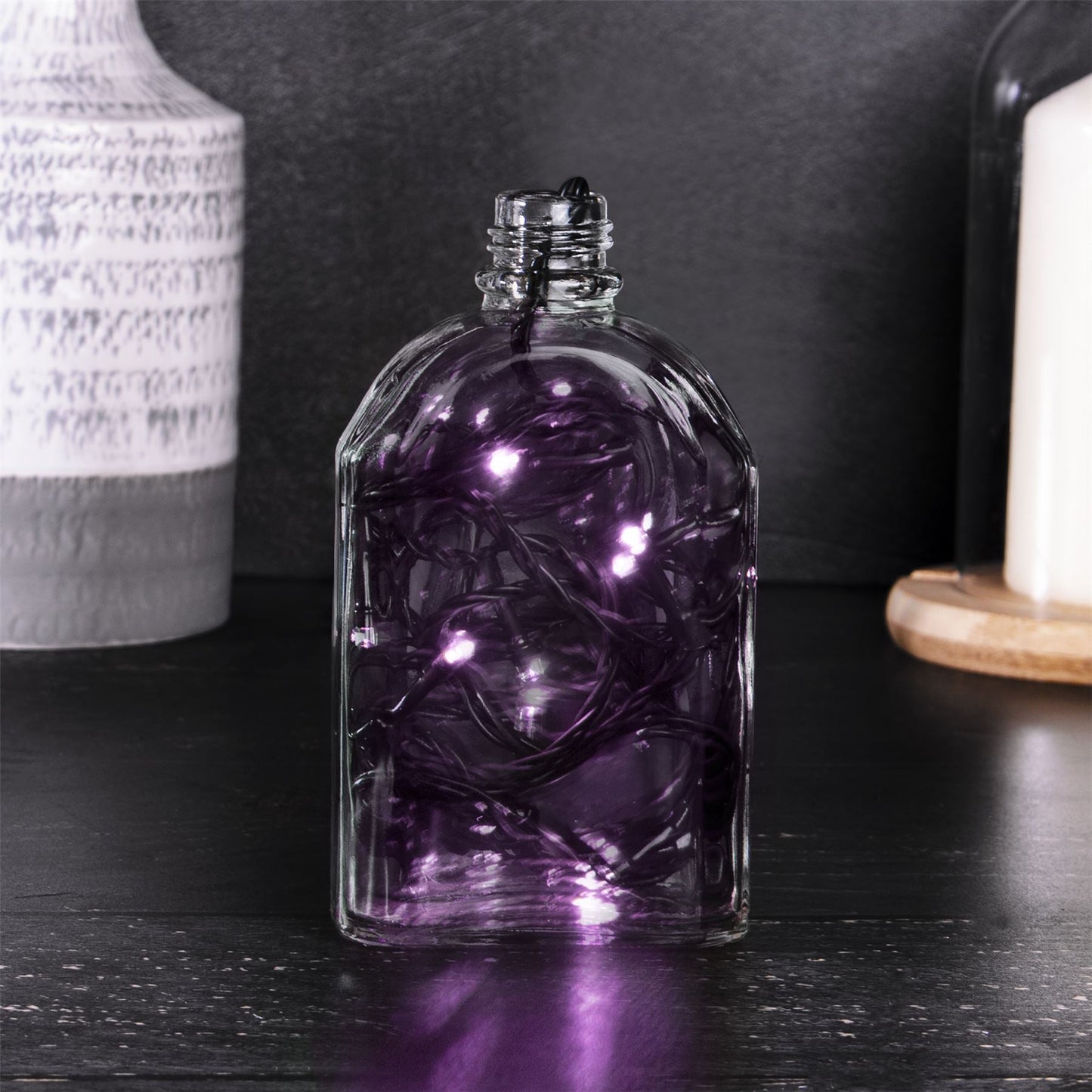 Glass Flask Bottles with Lids 350ml - Set of 10 | Pukkr	