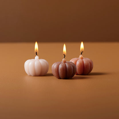 Pumpkin Shaped Candles (3pk)
