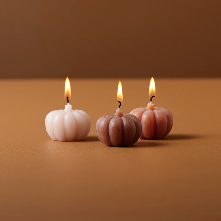 Pumpkin Shaped Candles (3pk) – product image 1