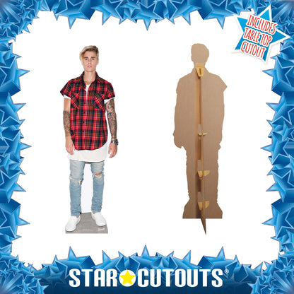 SC2019 Justin Bieber - Black & Red Shirt Height 172cm