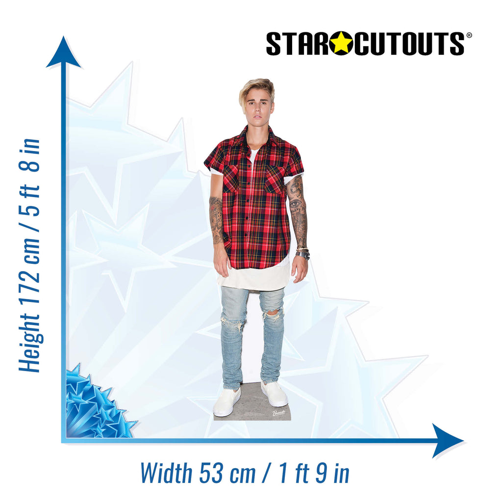SC2019 Justin Bieber - Black & Red Shirt Height 172cm – product image 2