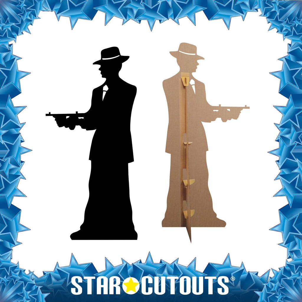 SC206 Gangster silhouette (double pack) Cardboard Cut Out Height 175cm – product image 4