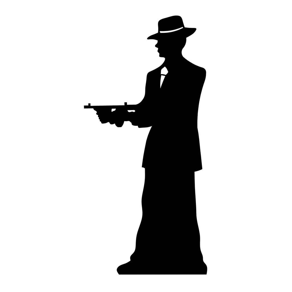 SC206 Gangster silhouette (double pack) Cardboard Cut Out Height 175cm – product image 2