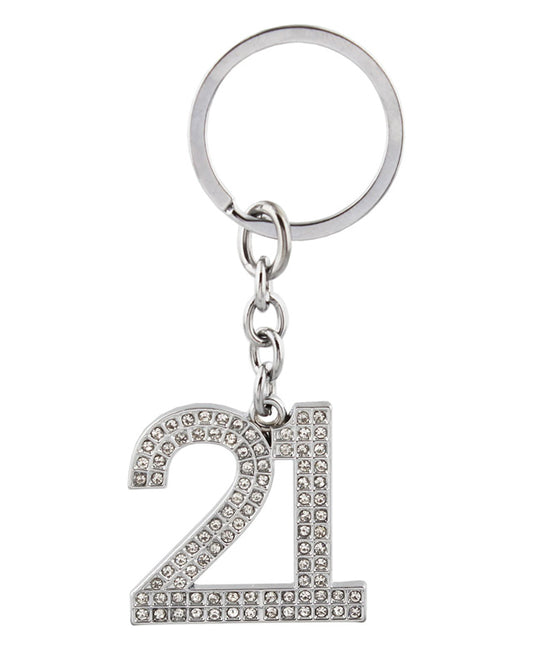 21st Birthday Crystal Keyring