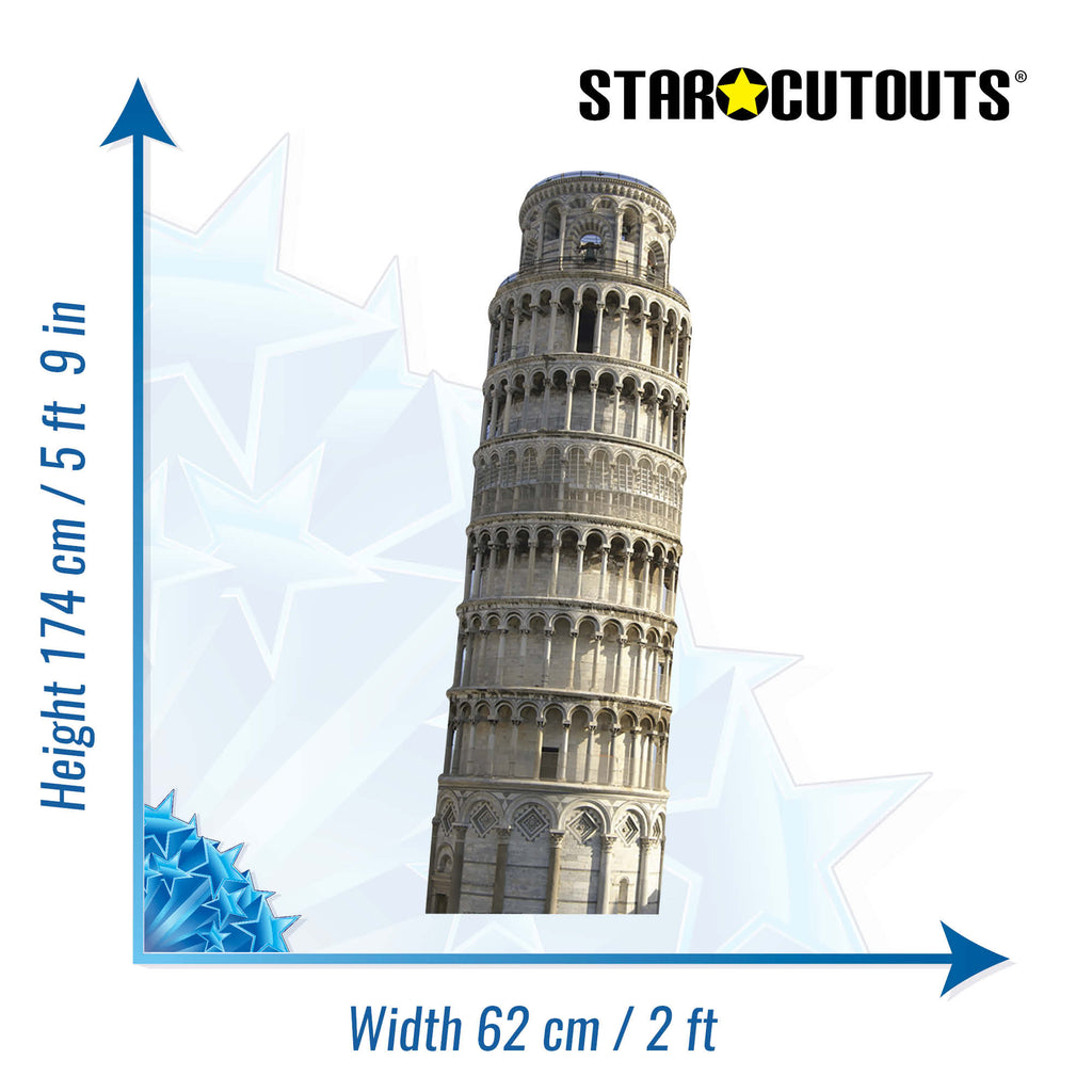 SC222 The Leaning Tower of Pisa Cardboard Cut Out Height 174cm – product image 2