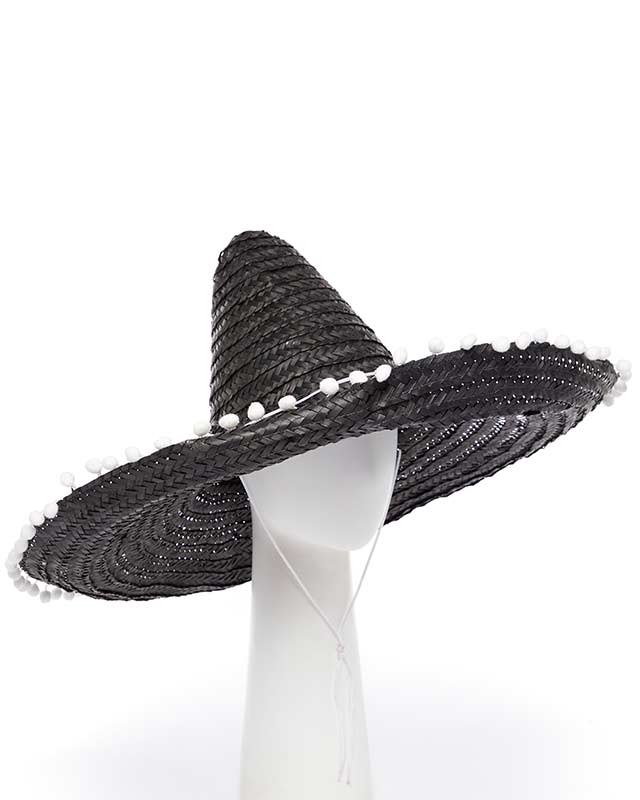 Black  Mexican Sombrero