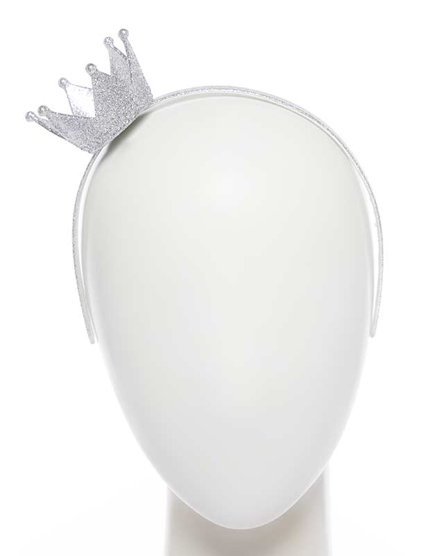 Silver  Glitter Crown Headband