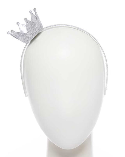 Silver  Glitter Crown Headband