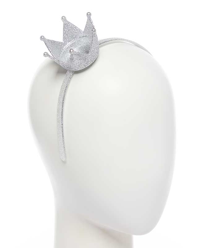 Silver  Glitter Crown Headband