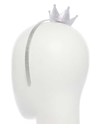 Silver  Glitter Crown Headband