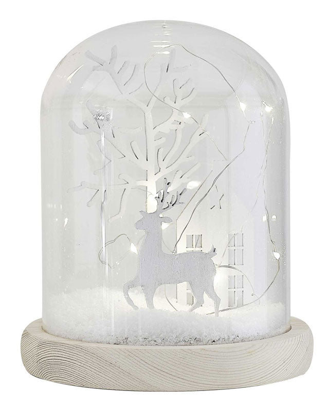 Light Up Winter Scene Glass Decoration