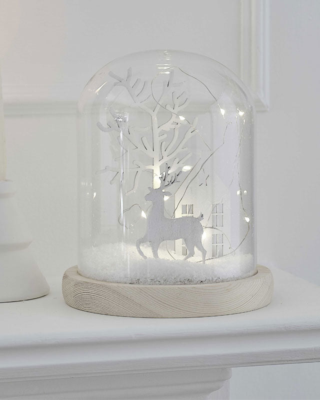 Light Up Winter Scene Glass Decoration