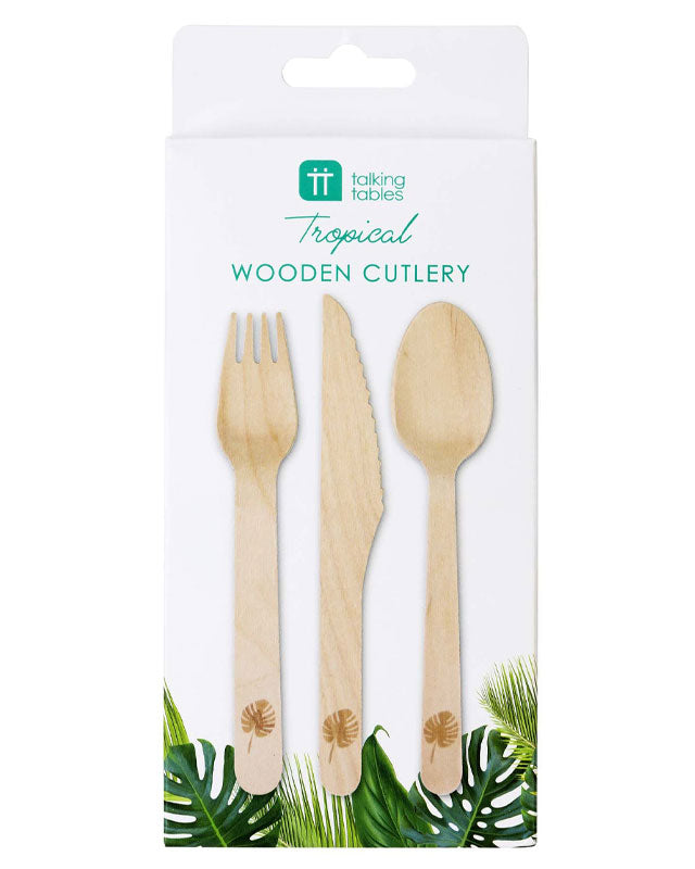 Wooden Assorted Cutlery Set (18pk)